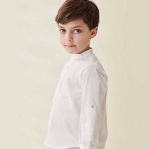 La Coqueta Boys Jazmin White Button-Up Shirt NWOT